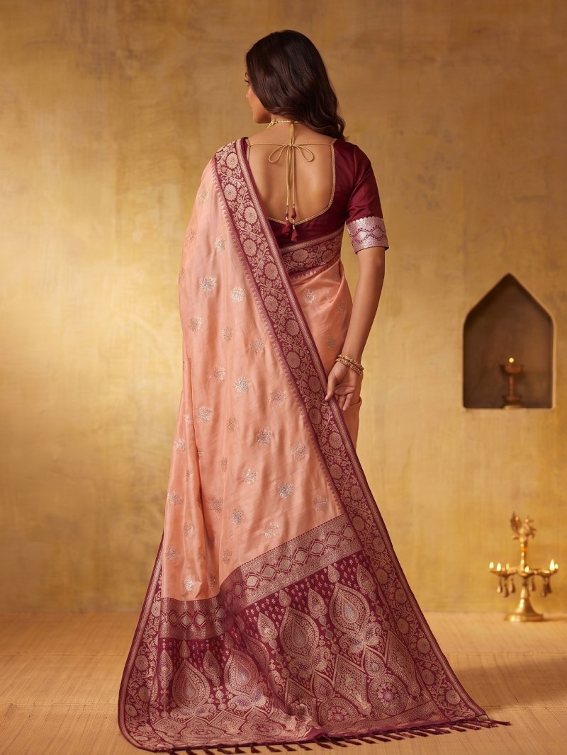 Geetanjali By Ast Silk Blend With Rich Zari Work Saree